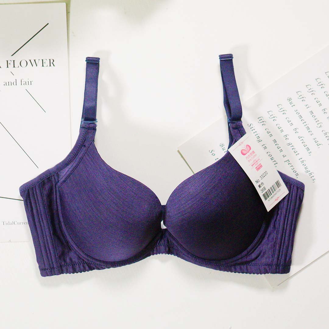 素面咖啡紗超包超舒適零雞心深V內衣