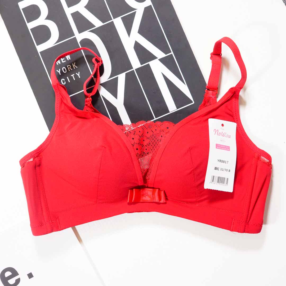 無鋼圈B杯中厚性感蕾絲美背舒適透氣內衣MM8936