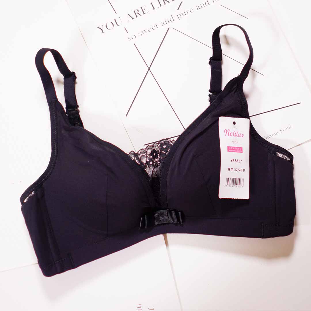 無鋼圈B杯中厚性感蕾絲美背舒適透氣內衣MM8936