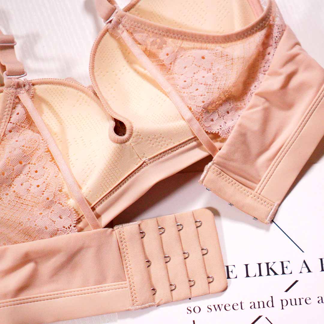 無鋼圈B杯中厚性感蕾絲美背舒適透氣內衣MM8936