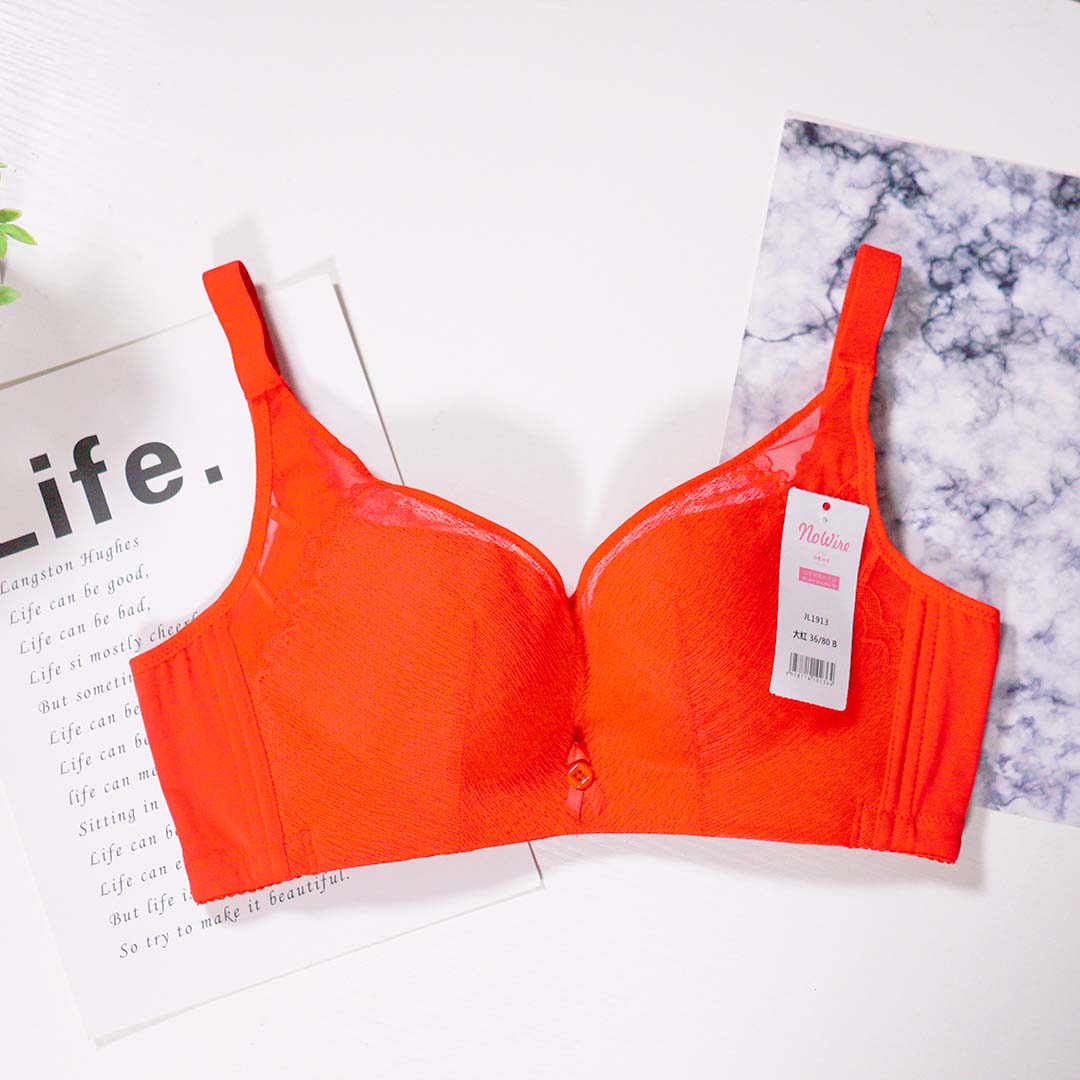 舒適羽絨棉薄款B杯調整型收副乳防外擴無鋼圈內衣（NZ8908）