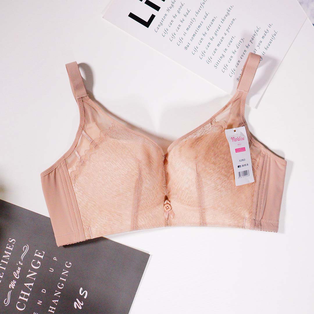 舒適羽絨棉薄款B杯調整型收副乳防外擴無鋼圈內衣（NZ8908）