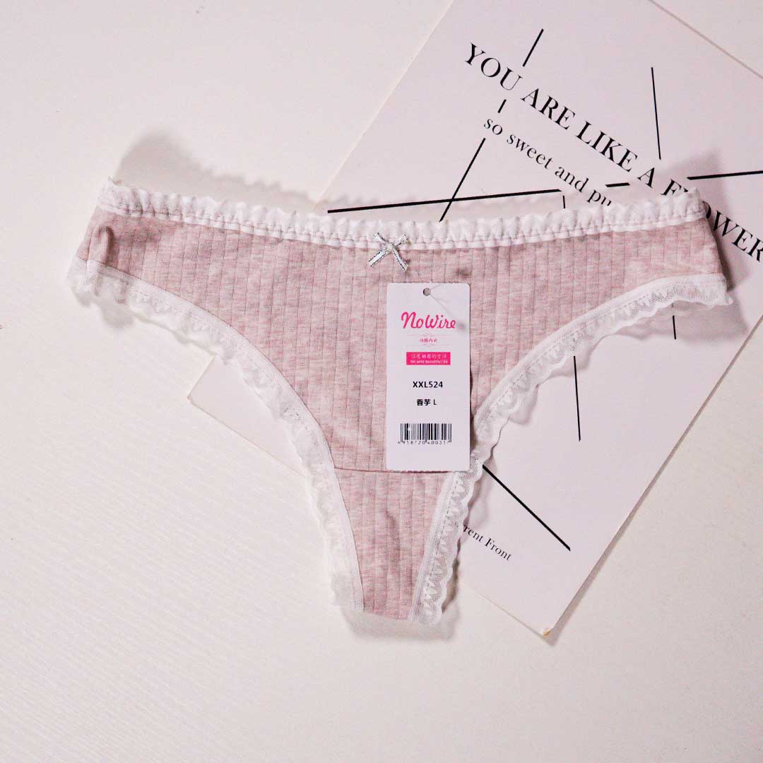 新款彩棉桑蠶絲抗菌無痕丁字褲