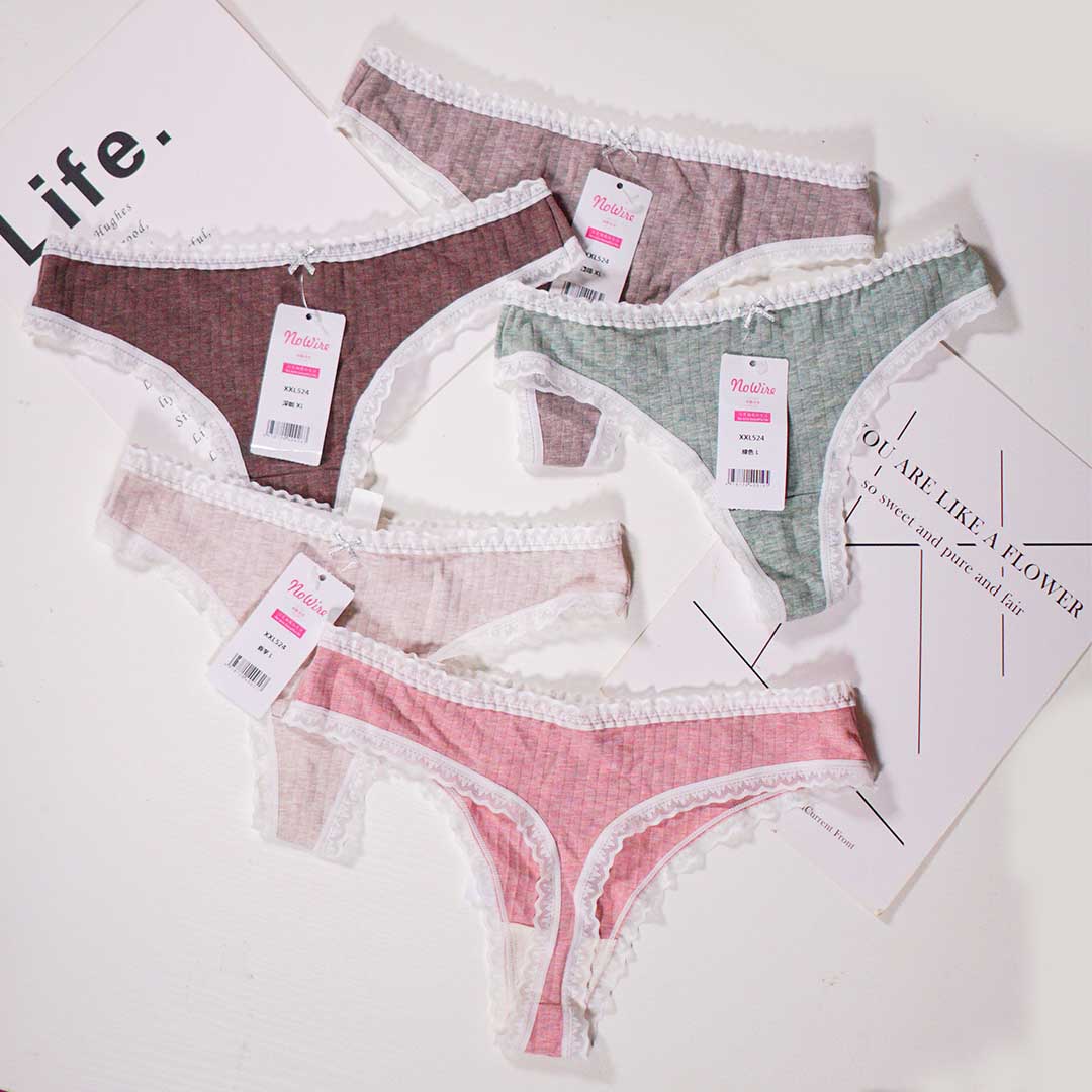 新款彩棉桑蠶絲抗菌無痕丁字褲