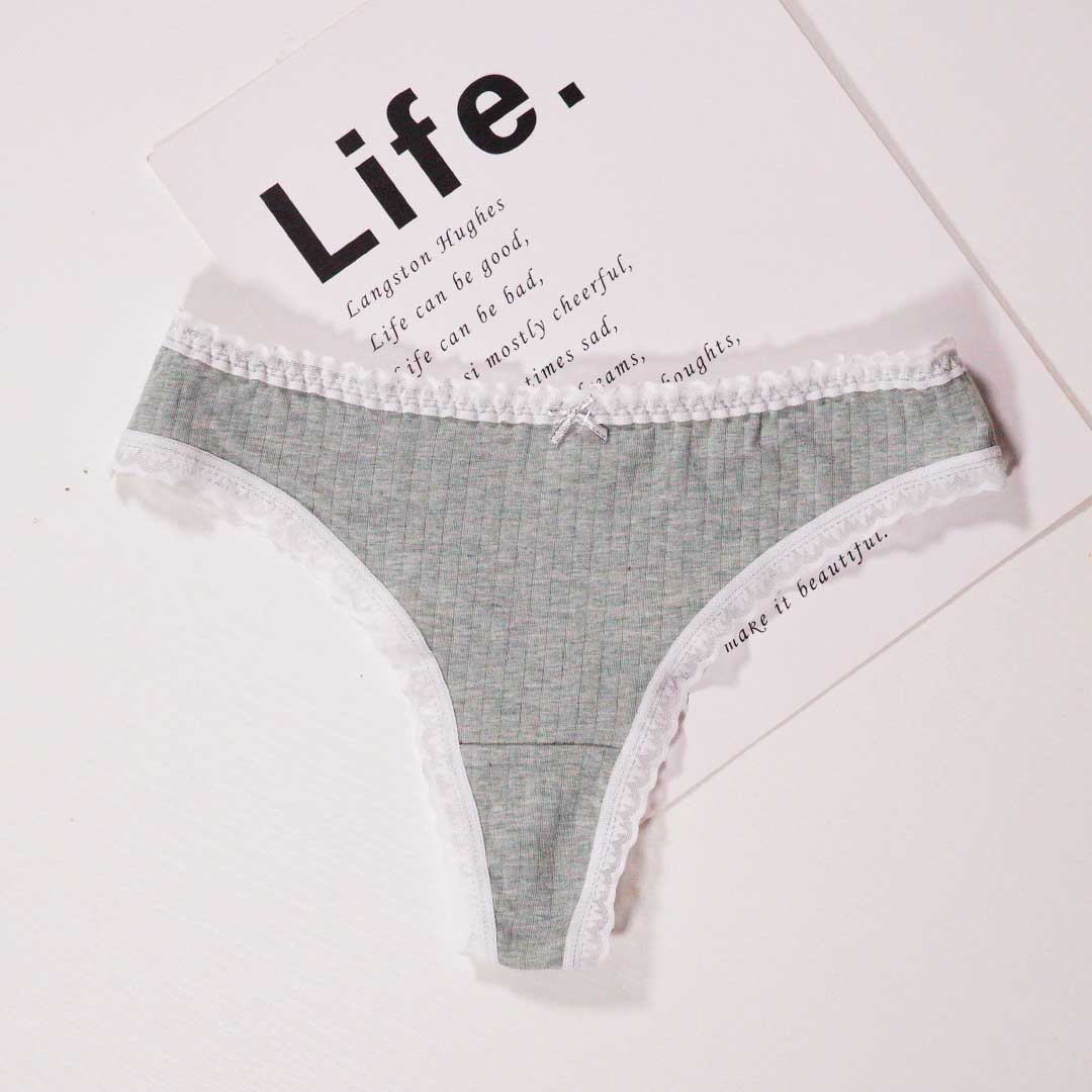 新款彩棉桑蠶絲抗菌無痕丁字褲