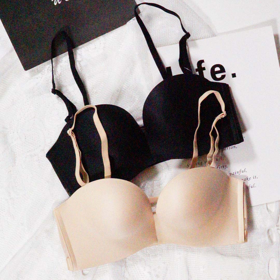 小胸性感無痕無肩帶防滑隱形時尚聚攏内衣