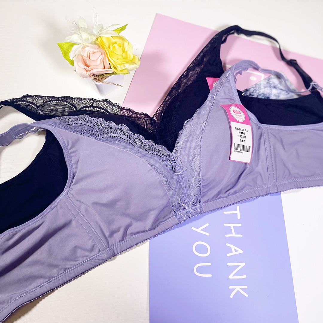 蕾絲拼接光面絲滑無鋼圈內衣