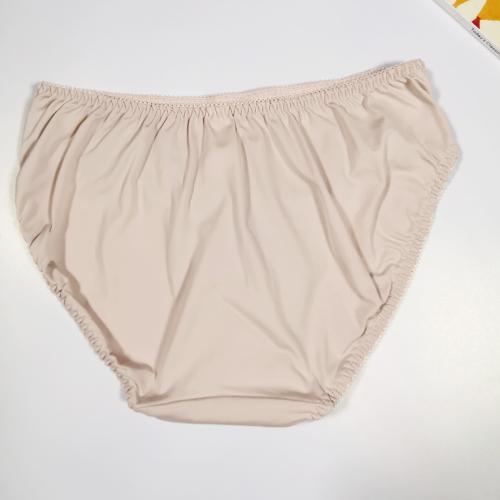 Lightweight, thin material, lace-adjustable bra with no steel banding matching underwear