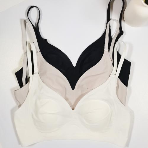 Bare ice leather single breasted invisible back without scars wirless bra