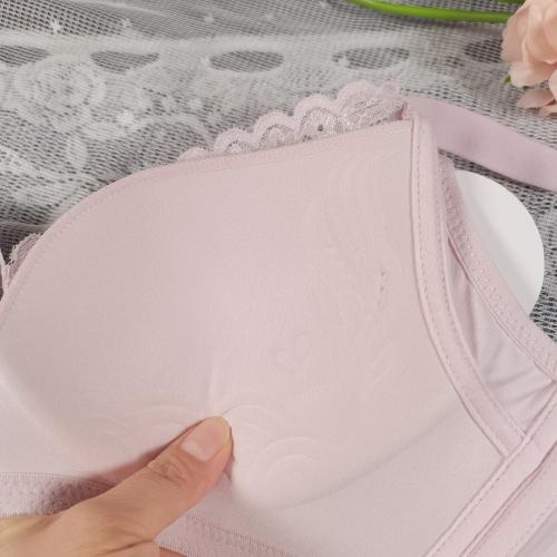 Three-dimensional soft cotton breathable wave-shaped cup without steel ring adjustable underwear