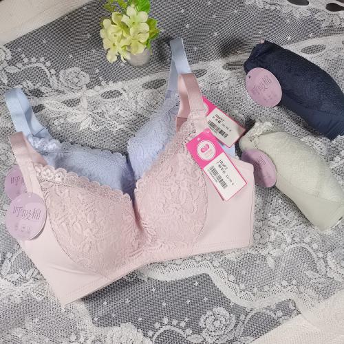 Three-dimensional soft cotton breathable wave-shaped cup without steel ring adjustable underwear