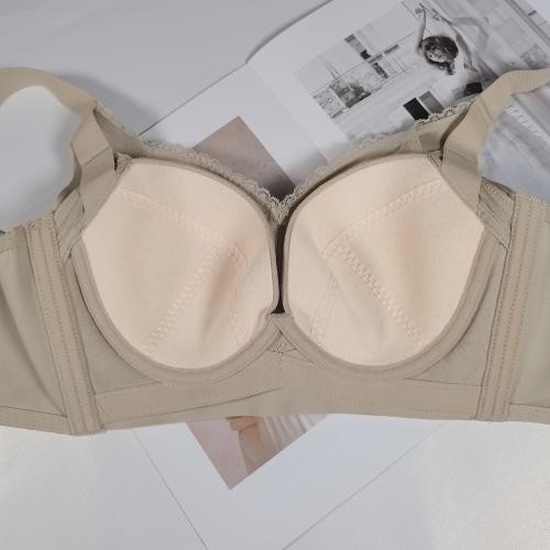 Silent large-cup adjustable bra without steel underwire