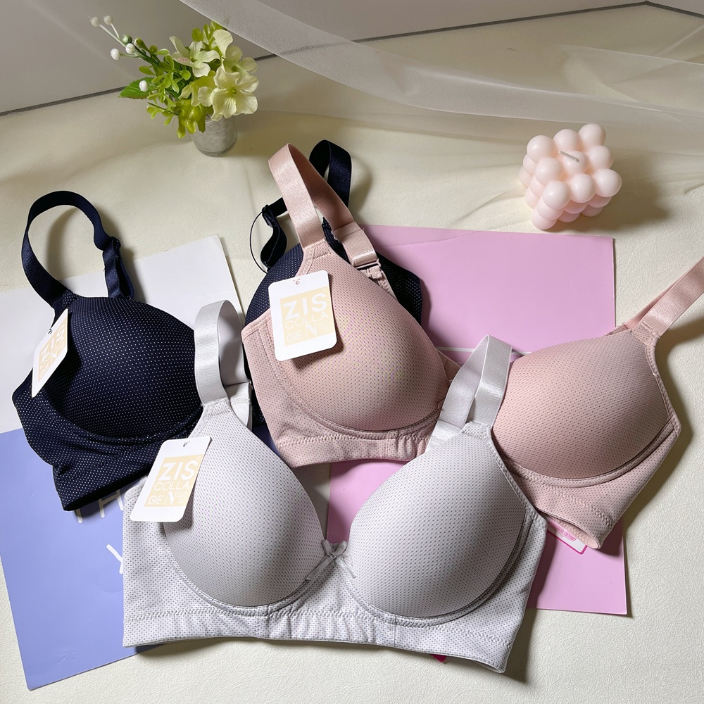 清新柔軟絲滑膠原蛋白罩杯無鋼圈內衣 - 無鋼圈