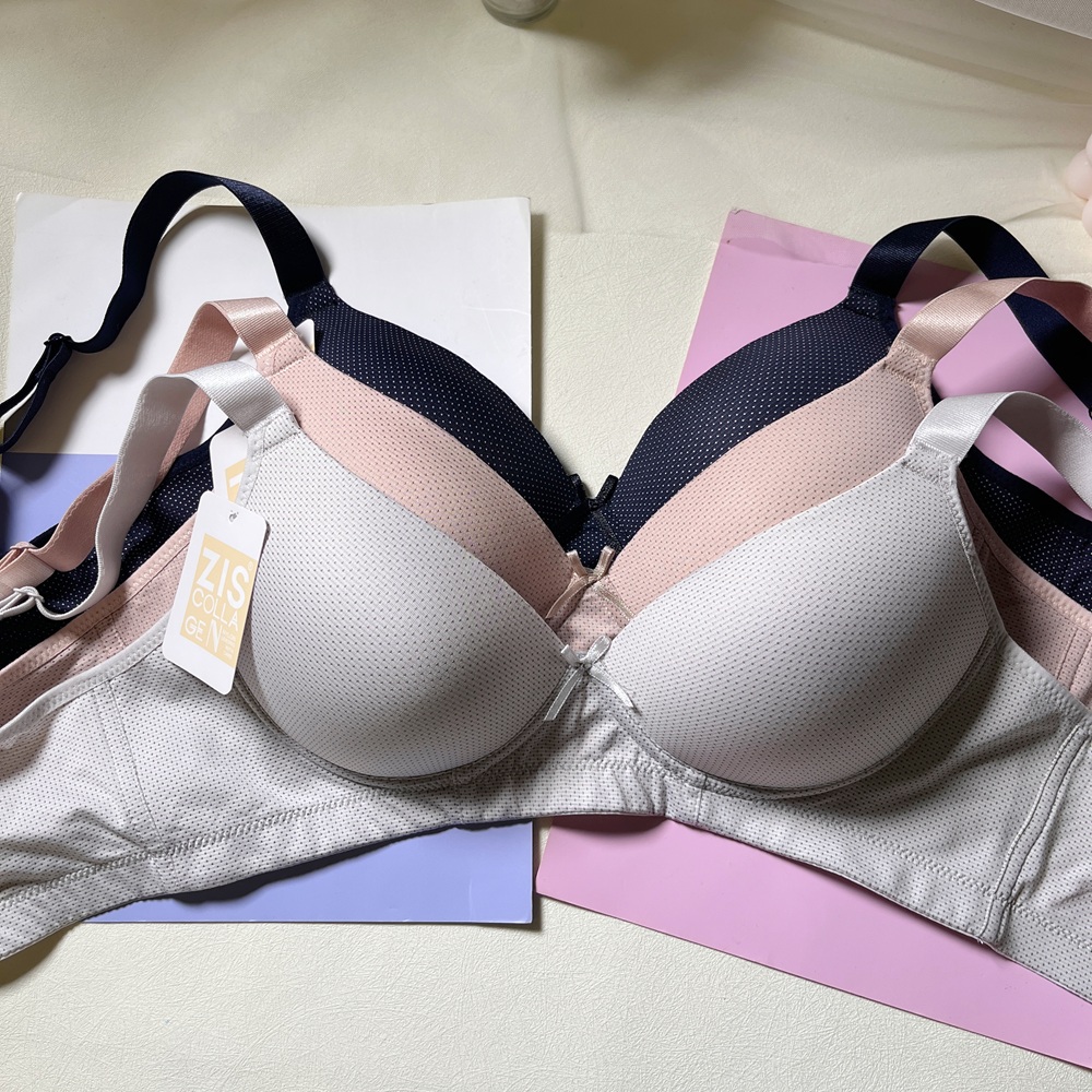 清新柔軟絲滑膠原蛋白罩杯無鋼圈內衣 - 無鋼圈