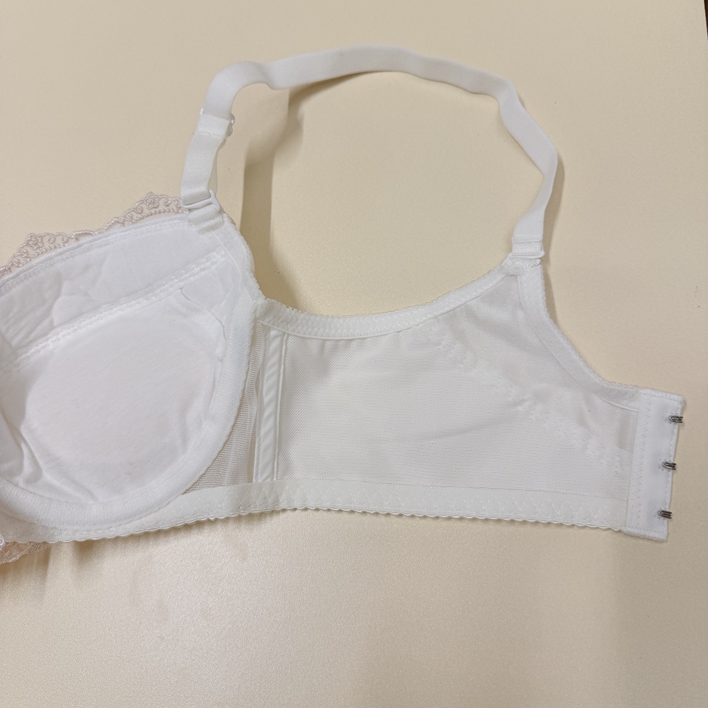 日本少女心甜美刺繡雪紡大罩內衣