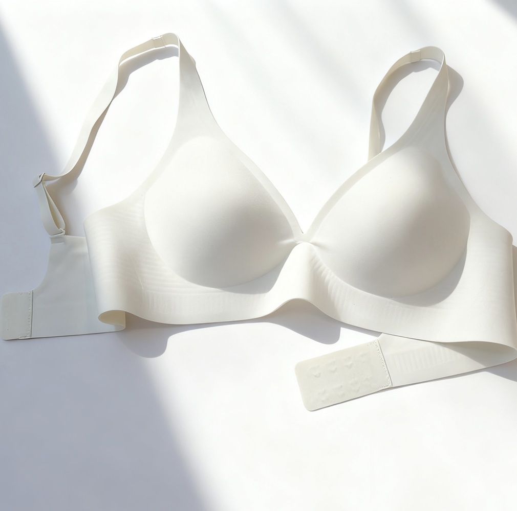 法式深V祼感無痕果凍軟支撐條無鋼圈內衣